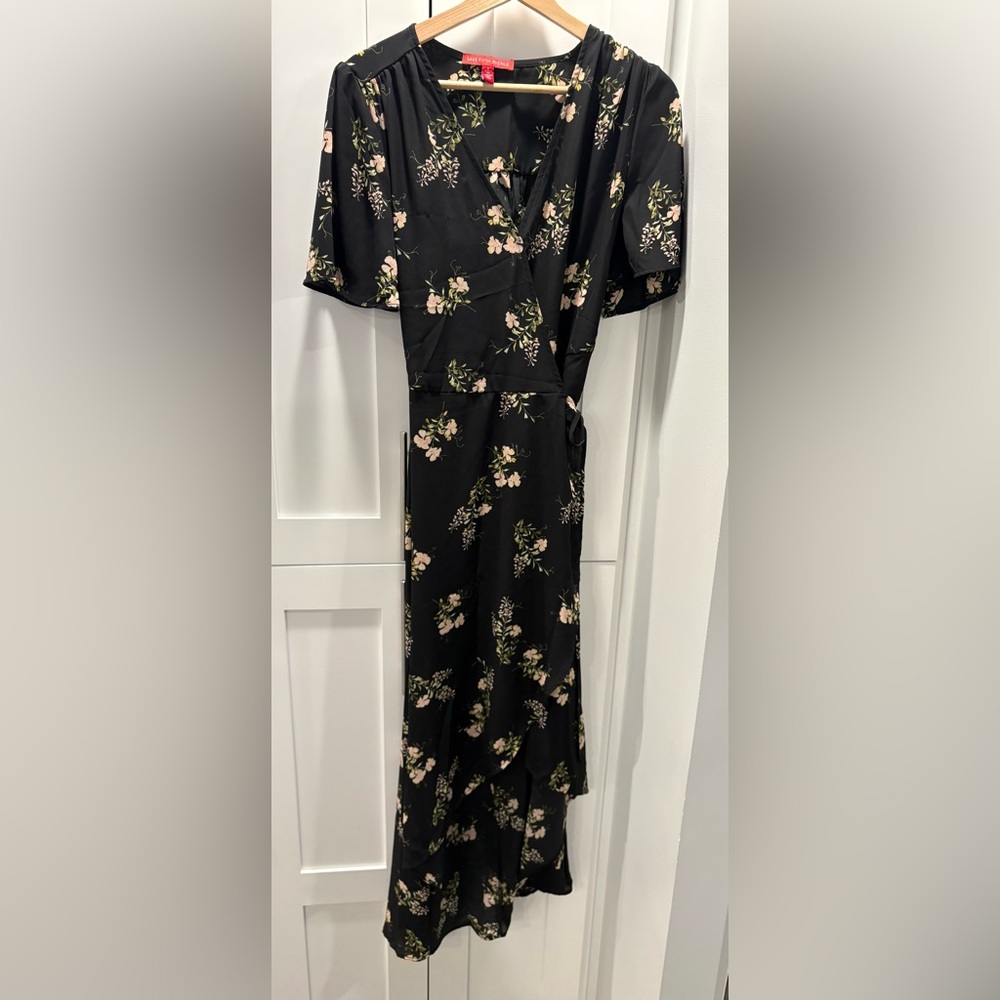Saks Fifth Avenue Black Floral Maxi Dress